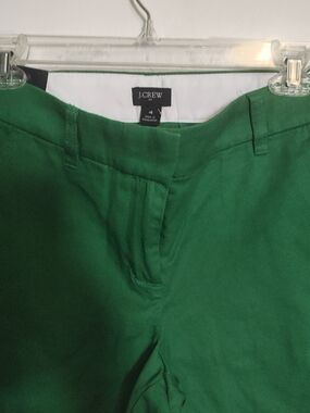 J. Crew Women's Emerald Green Chino Bermuda Shorts